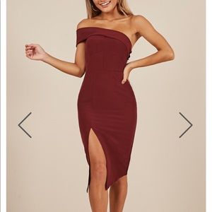 Burgundy cockatiel dress